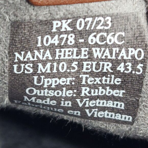 OluKai Nana Hele Waiapo Shoes Mens 10.5 Dark Wood Grey Canvas Chukka Boots main image 5